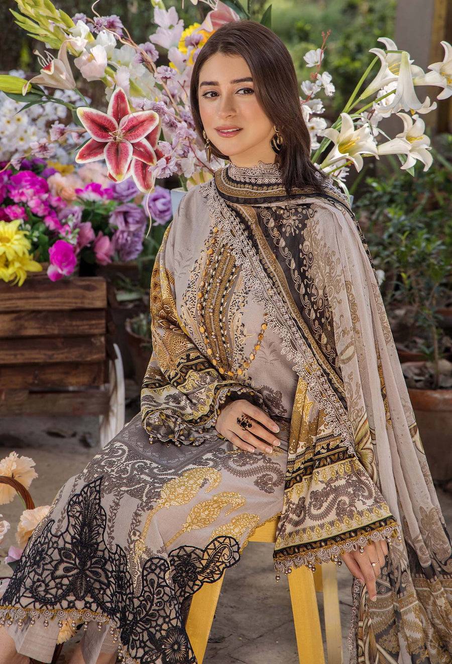 Adans Libas | Jasmine Lawn | JASMINE 2364 by Maria Faisal - Registered Vendor of : Adans Libas - type : Ladies Clothes - 100% original wedding dresses