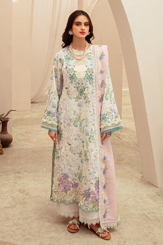 AJR Couture | Alif Affordable Lawn 24 | GLEAM - Designer Dress with Intricate embroidery and embellishments. Shop elegent wedding dress at Maria Faisal.