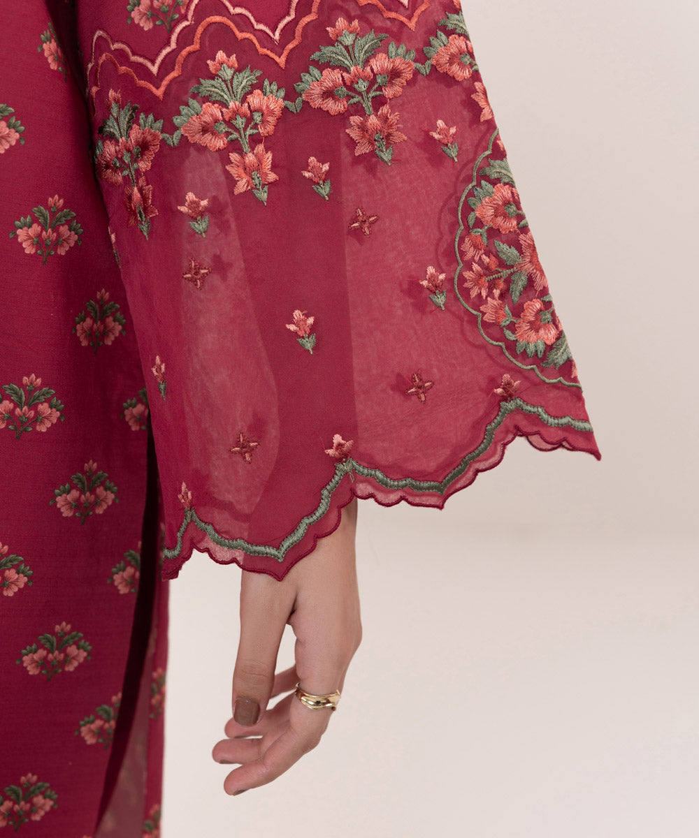 Sapphire | Intermix 2024 | Cambric Suit S-08 - Designer Dress with Intricate embroidery and embellishments. Shop elegent wedding dress at Maria Faisal.