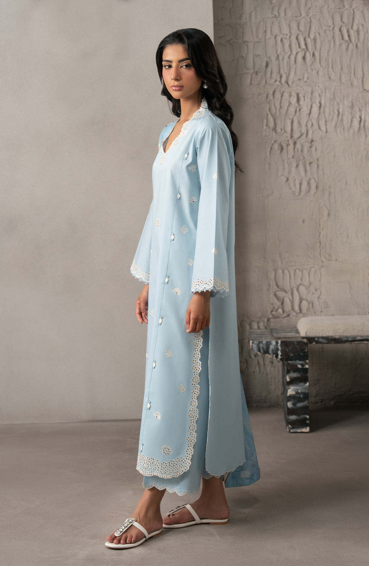 Seran | Selure Lawn | Azurae - Luxury Dress - available at Maria Faisal in UK and USA.