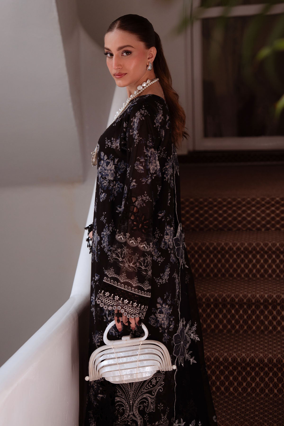 Nureh | Swiss Lawn | NS-164 - Luxury Dress - available at Maria Faisal in UK and USA.