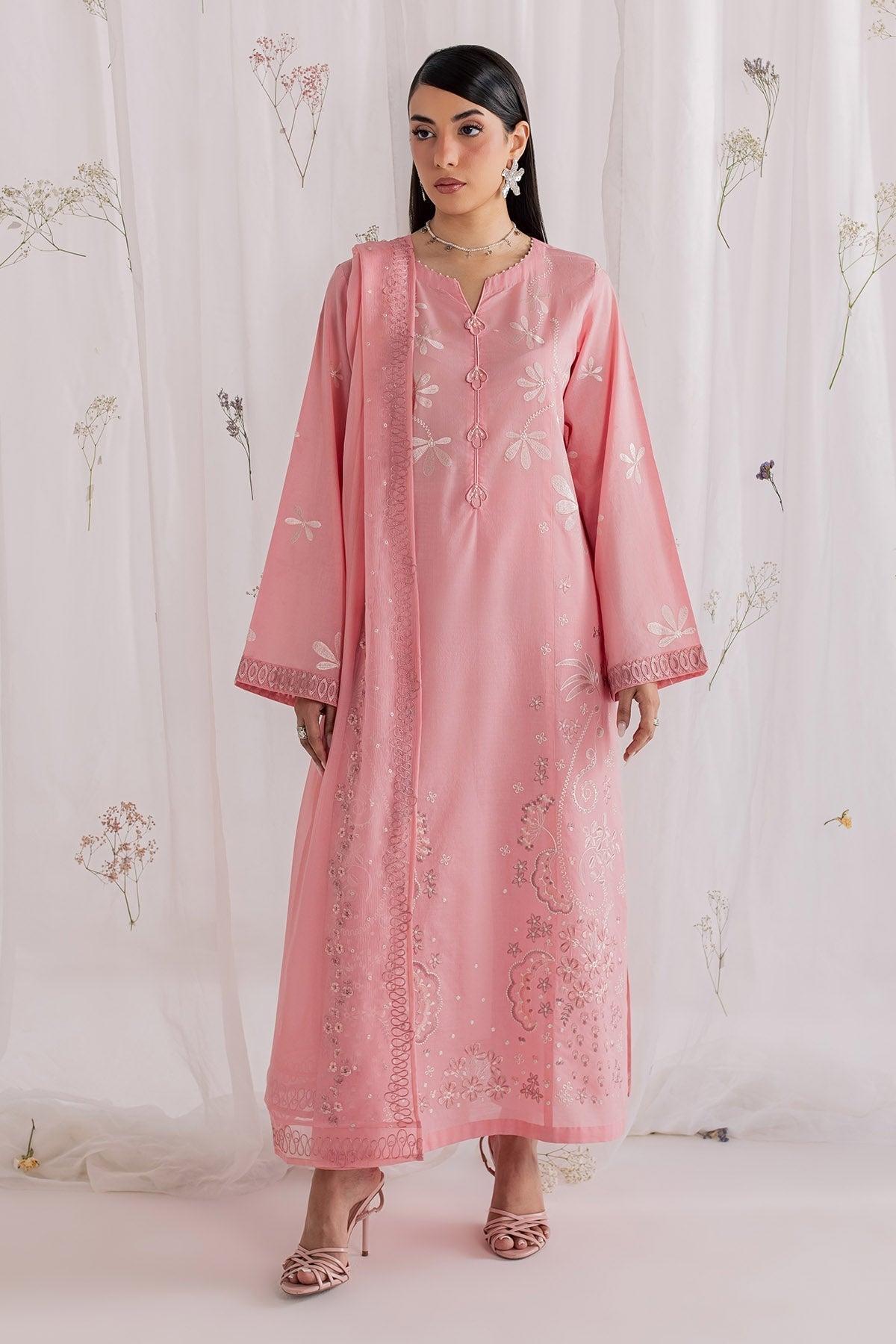 Nureh | Shades of Summer | NP-802 - Luxury Dress - available at Maria Faisal in UK and USA.