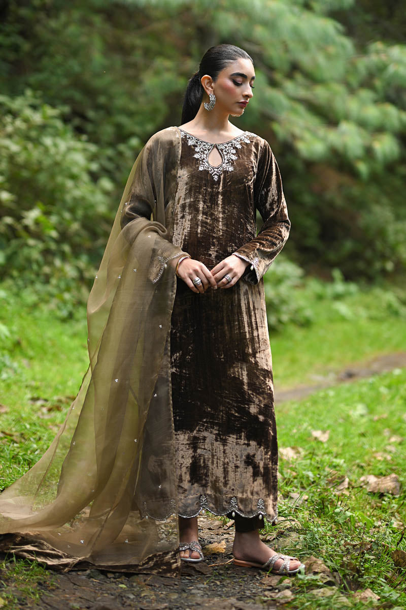 Hue Pret | Farasha Luxury Winter | Baran - Ladies Clothes - Maria Faisal