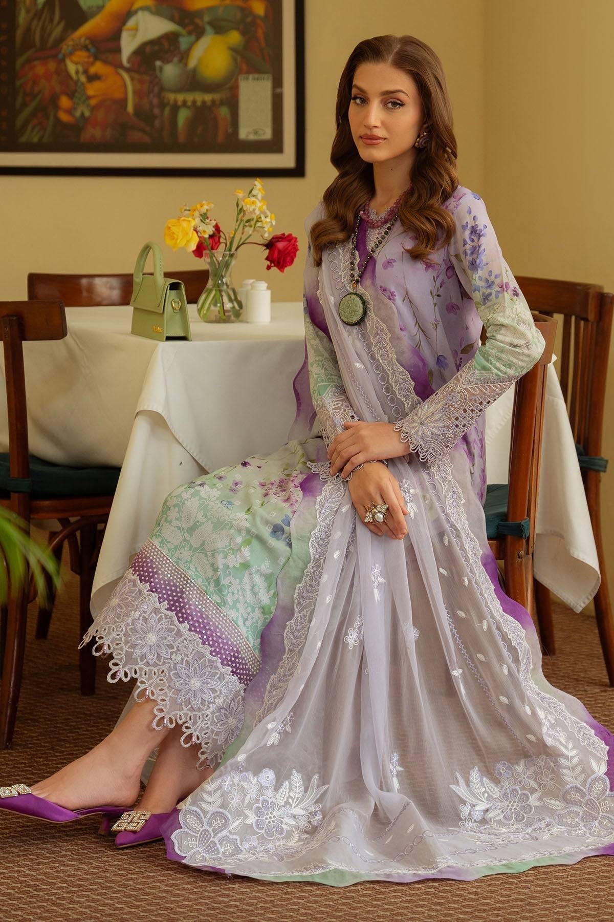 Nureh | Maya Swiss Lawn | NS-148 by Maria Faisal - Registered Vendor of : Nureh - type : Ladies Clothes - 100% original wedding dresses