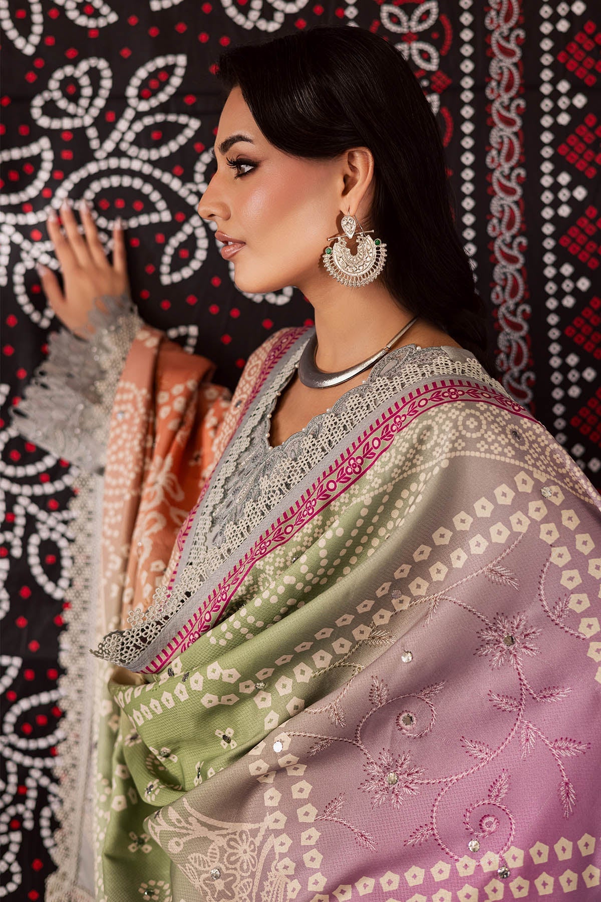 NE-207 – authentic Pakistani dress from the Bazaar Luxe 25 collection for women in the UK
