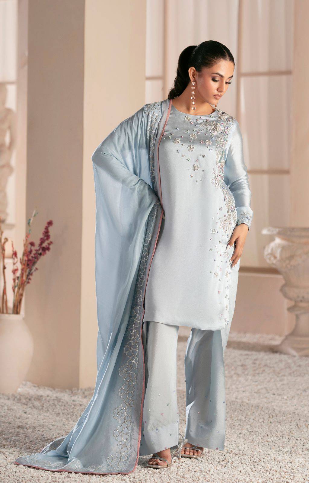Ajr Couture | Symphony Luxe Festive 25 | Midnight Bloom by Maria Faisal - Registered Vendor of : AJR Couture - type : Ladies Clothes - 100% original wedding dresses
