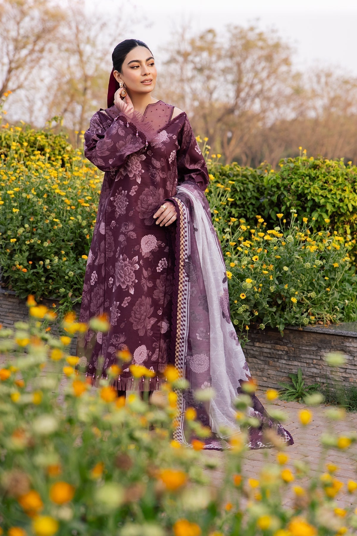 Alizeh | Sheen Lawn Prints 24 | ASTER - Waniyas