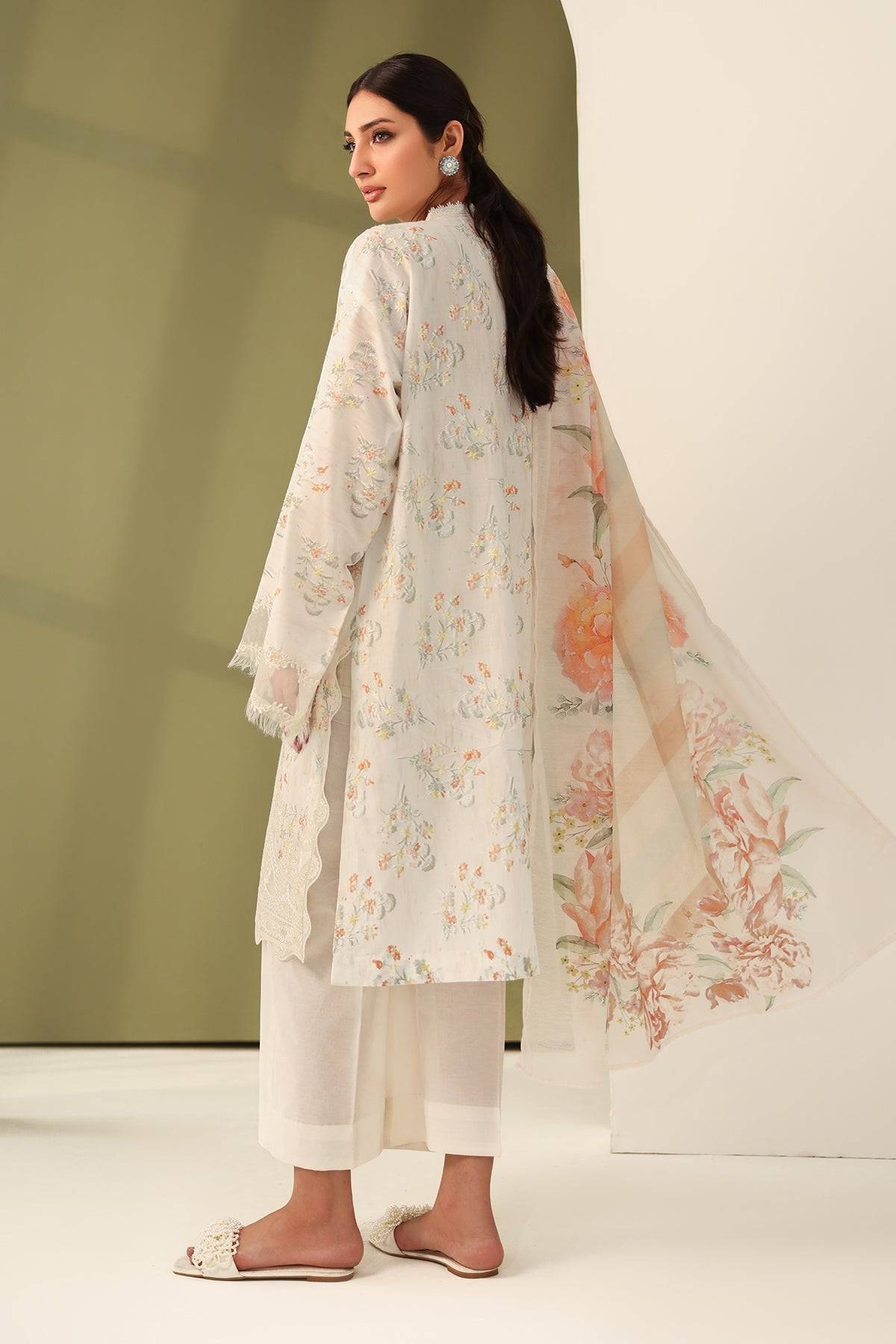 Baroque | Eid Printique | EMBROIDERED PRINTED LAWN UF-4181 by Maria Faisal - Registered Vendor of : Baroque - type : Ladies Clothes - 100% original wedding dresses