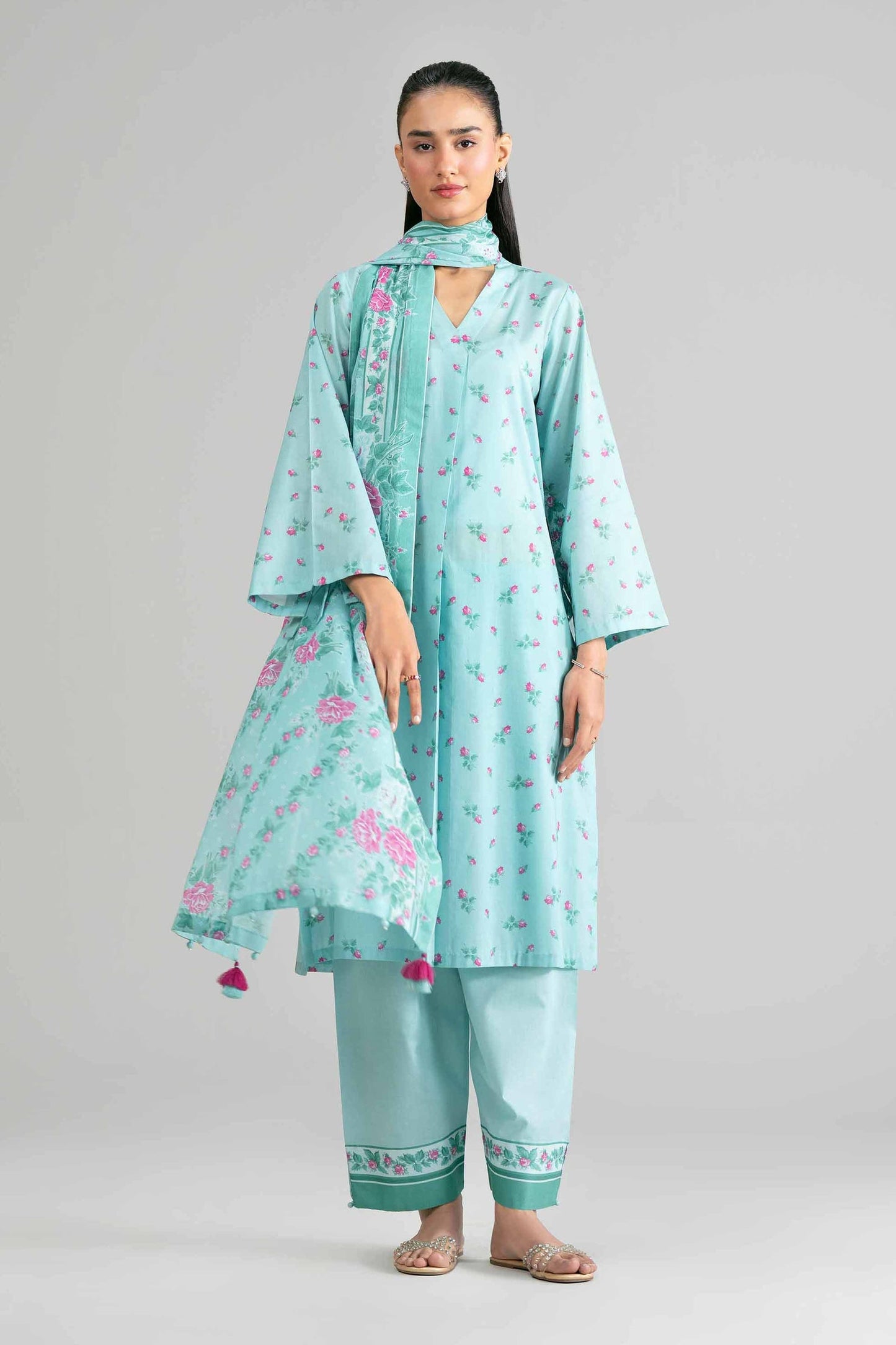 Nishat | Eid Lawn | 42601881 - Luxury Dress - available at Maria Faisal in UK and USA.