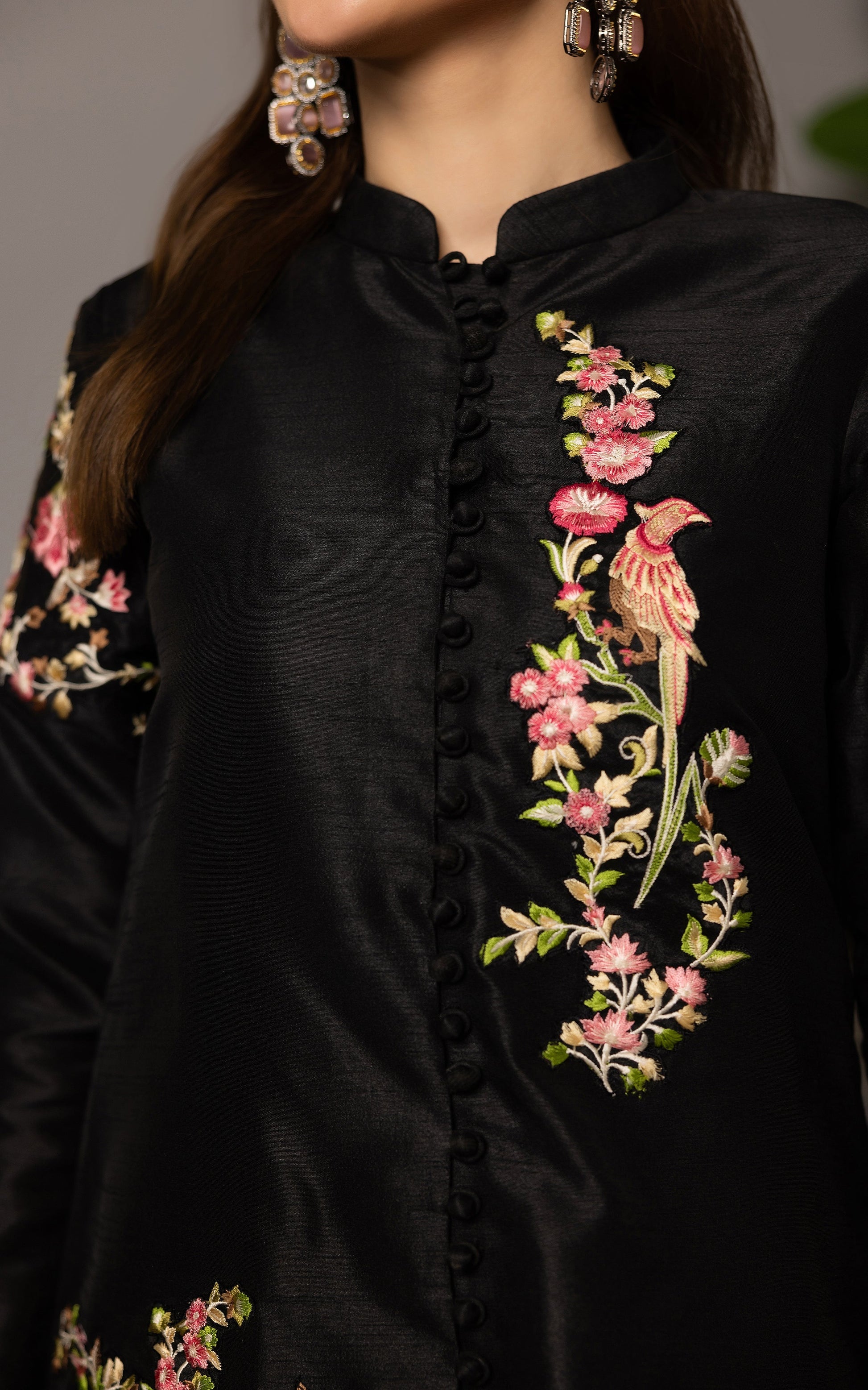 Threads and Motifs | Formal Dresses 25 | Embroidered Jacket With Trouser - Ladies Clothes - Maria Faisal