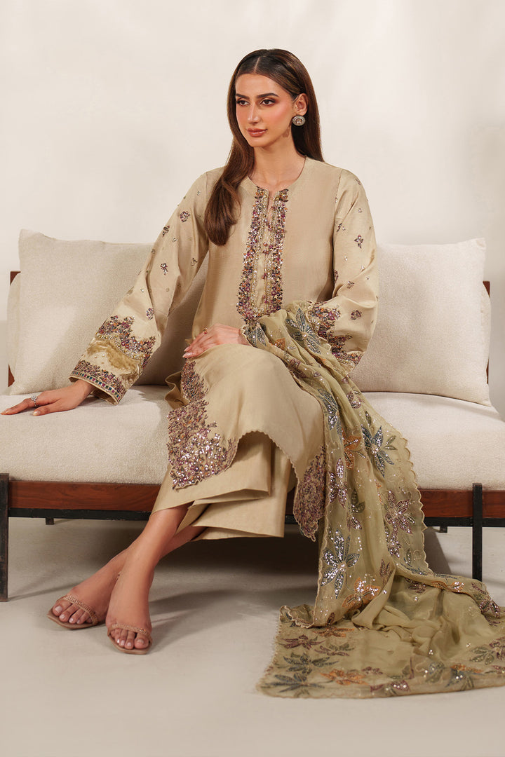 Iznik | Chinon Chiffon | UE-617 - Dress - available at Maria Faisal in UK and USA.