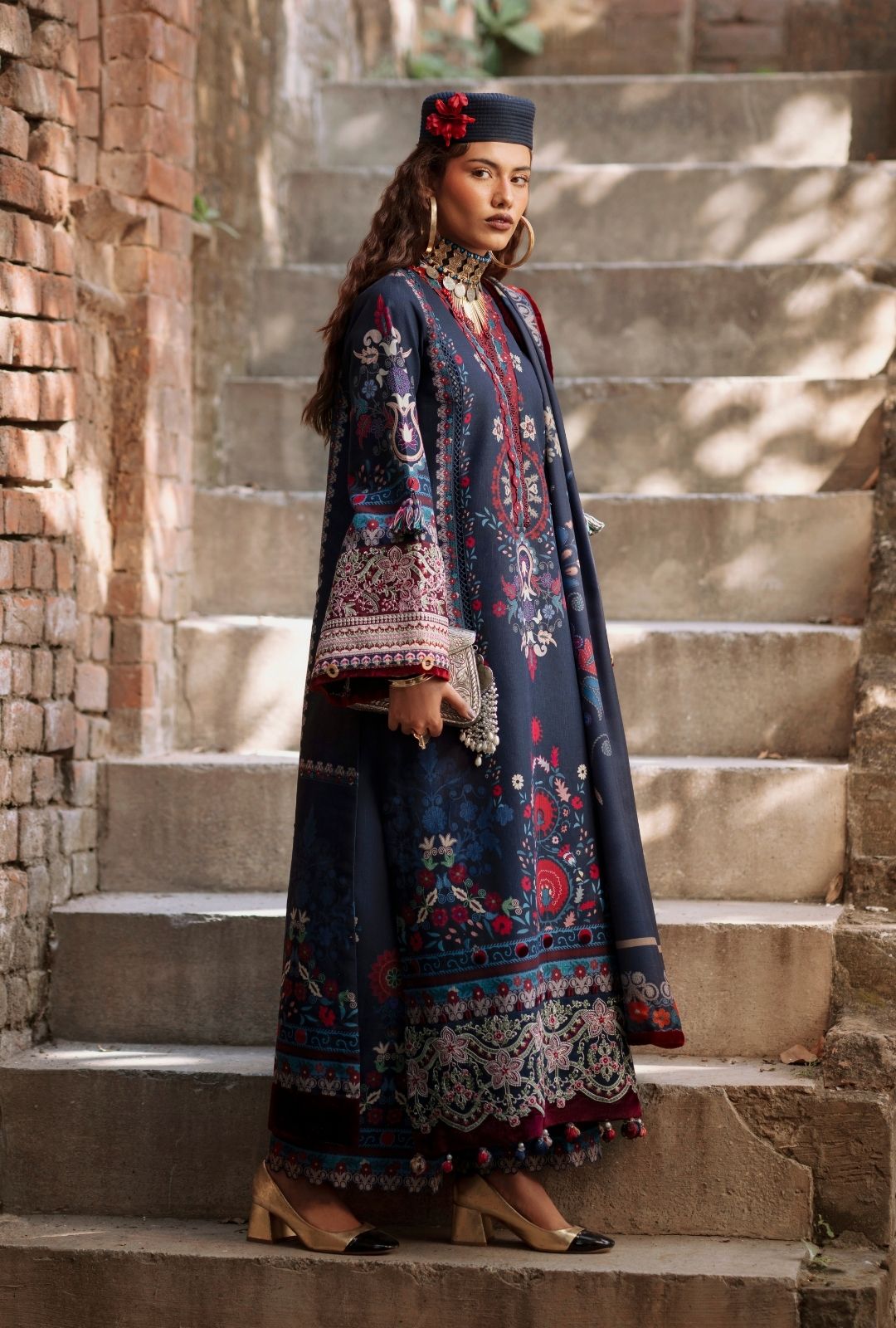AJR Couture | Sard Sham | Nilofer - Casual Dress - available at Maria Faisal in UK and USA.