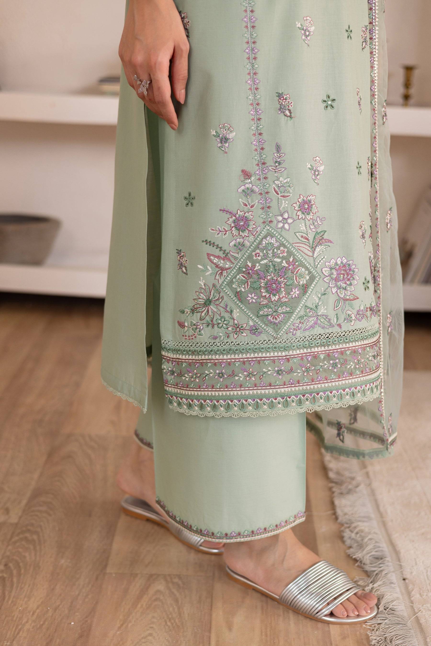 Batik | Nyra Embroidered Summer Solids | Arzou by Maria Faisal - Registered Vendor of : Batik - type : Ladies Clothes - 100% original wedding dresses