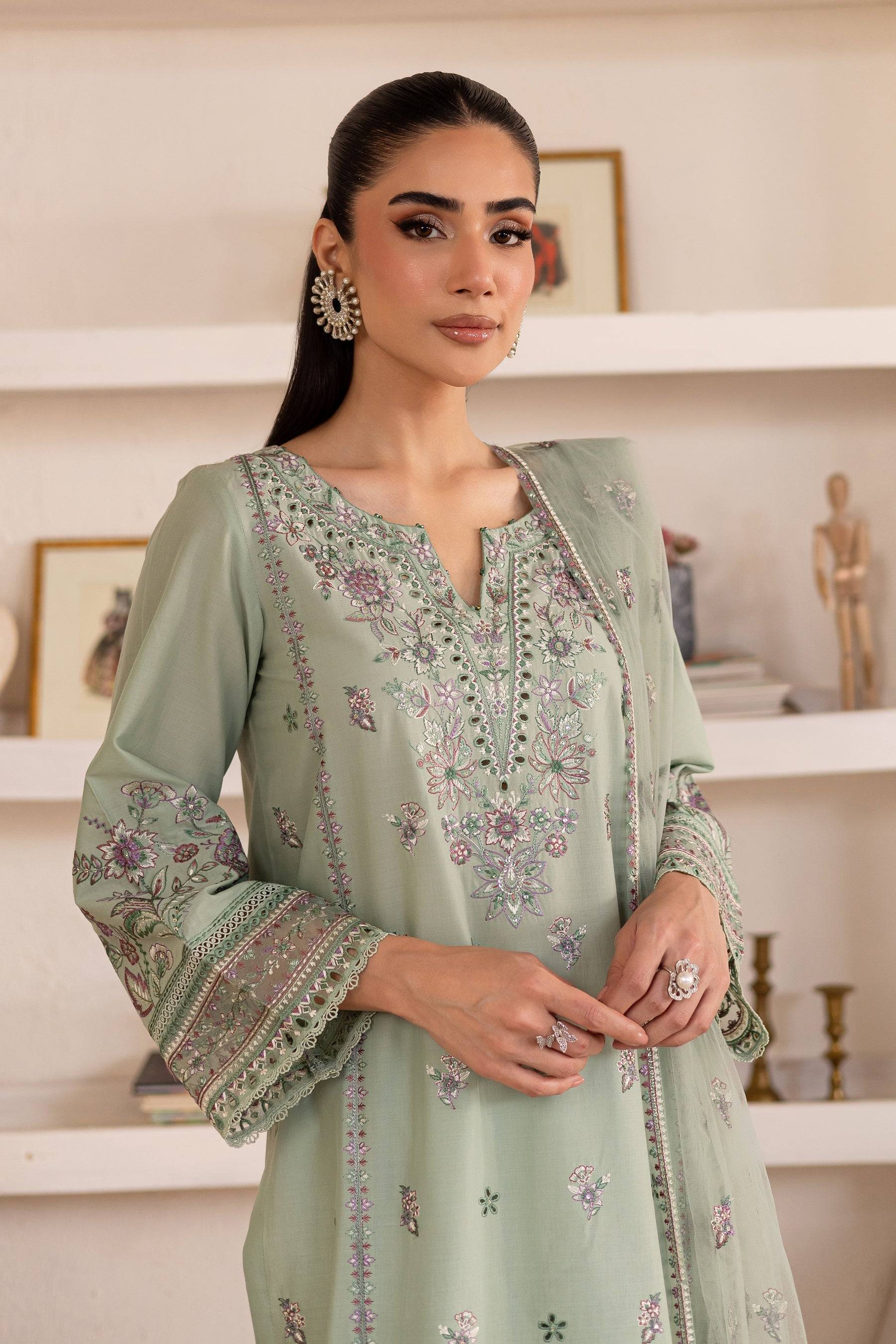 Batik | Nyra Embroidered Summer Solids | Arzou by Maria Faisal - Registered Vendor of : Batik - type : Ladies Clothes - 100% original wedding dresses