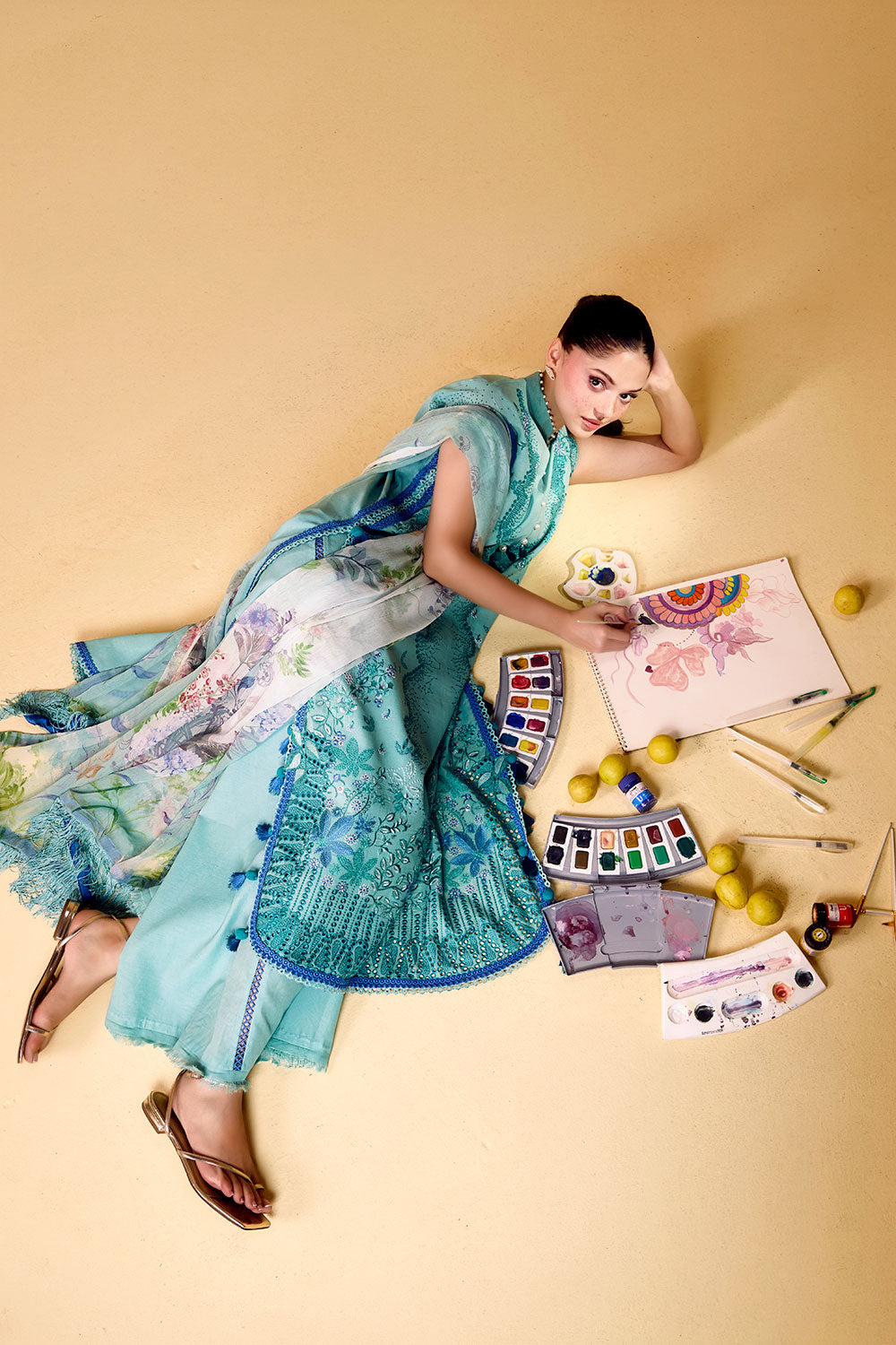 Sobia Nazir | Vital 26 | 4B - Luxury Dress - available at Maria Faisal in UK and USA.