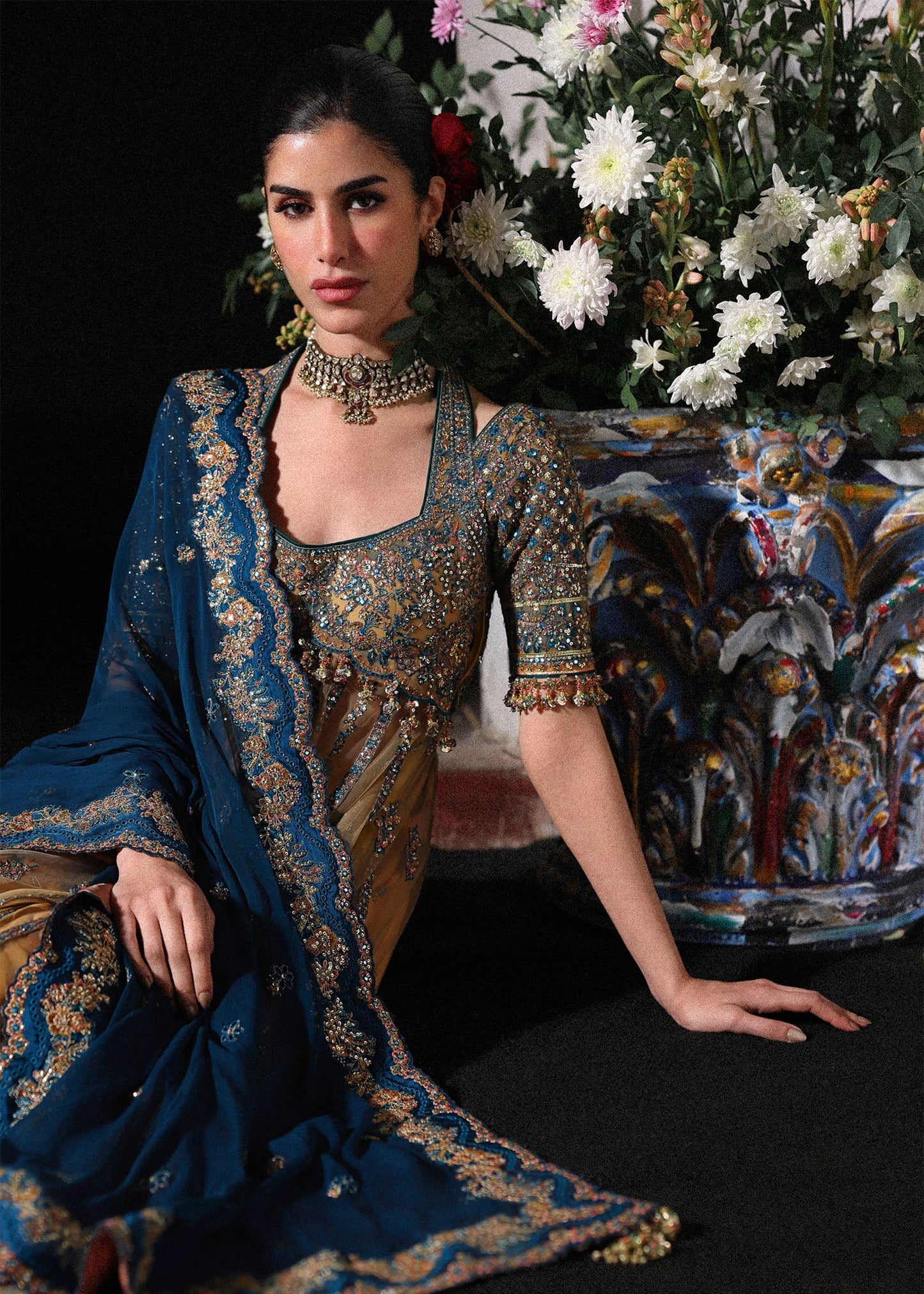 Hussain Rehar | Festive Eid Collection 26 | Man Jogi - Formal Dress - available at Maria Faisal in UK and USA.