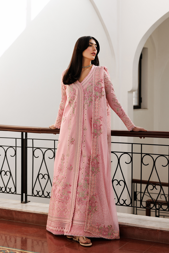 Emaan Adeel | Mirabelle Festive Luxury Lawn | FIONA - Luxury Dress - available at Maria Faisal in UK and USA.