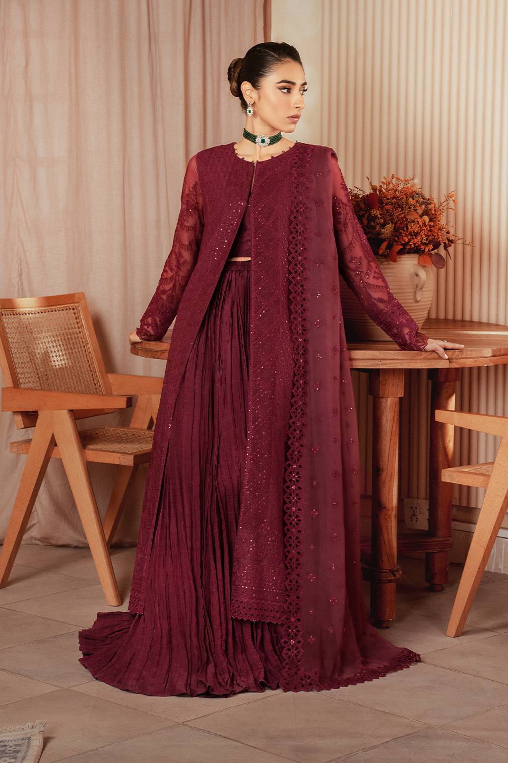 Iznik | Chiffon Kari | ICK-01 Embroidered Chiffon - Ladies Clothes - Maria Faisal