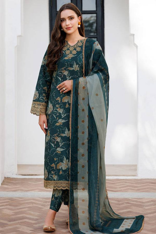 Farasha | Printed Essentials | Teal Bell by Maria Faisal - Registered Vendor of : Farasha - type : Ladies Clothes - 100% original wedding dresses