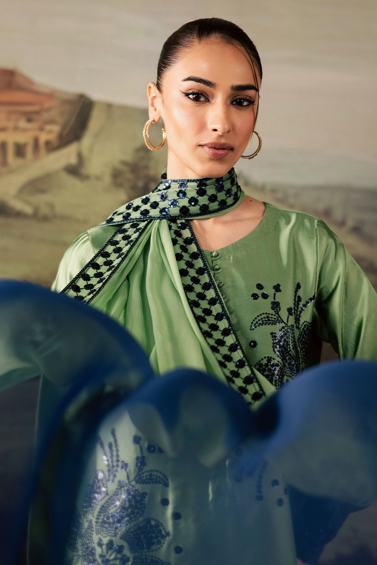 Nureh | Shades of Winter | NP-677 - Casual Dress - available at Maria Faisal in UK and USA.
