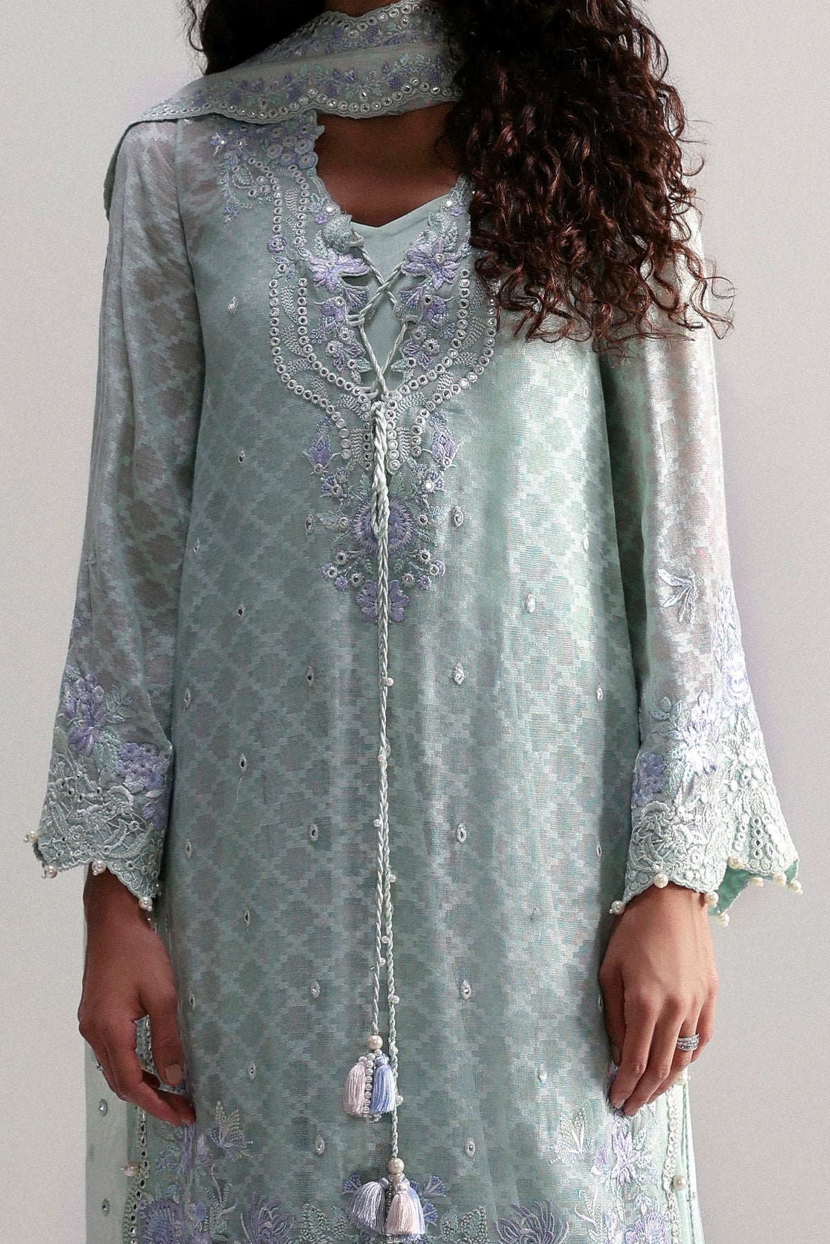 Afrozeh | Slate Ready to Wear | Elysia - Ladies Clothes - Maria Faisal