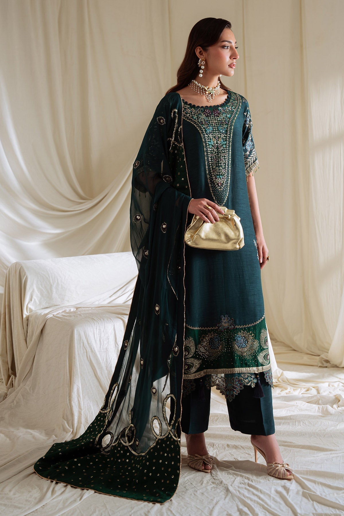 Nureh | Omara Formals | NEL-90 - Formal Dress - available at Maria Faisal in UK and USA.