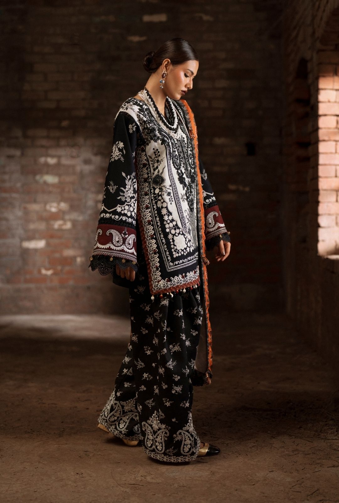 AJR Couture | Sard Sham | Makhmal - Casual Dress - available at Maria Faisal in UK and USA.