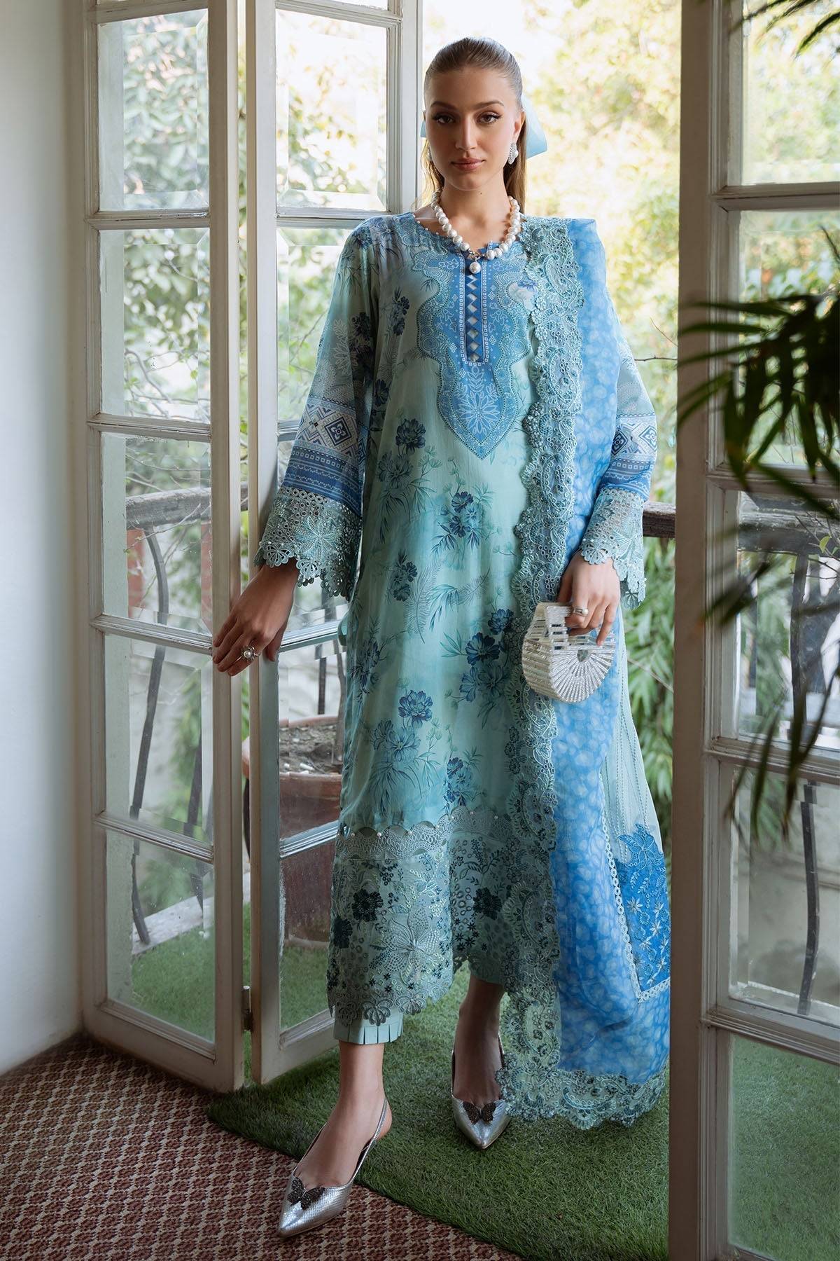 Nureh | Maya Swiss Lawn | NS-152 by Maria Faisal - Registered Vendor of : Nureh - type : Ladies Clothes - 100% original wedding dresses