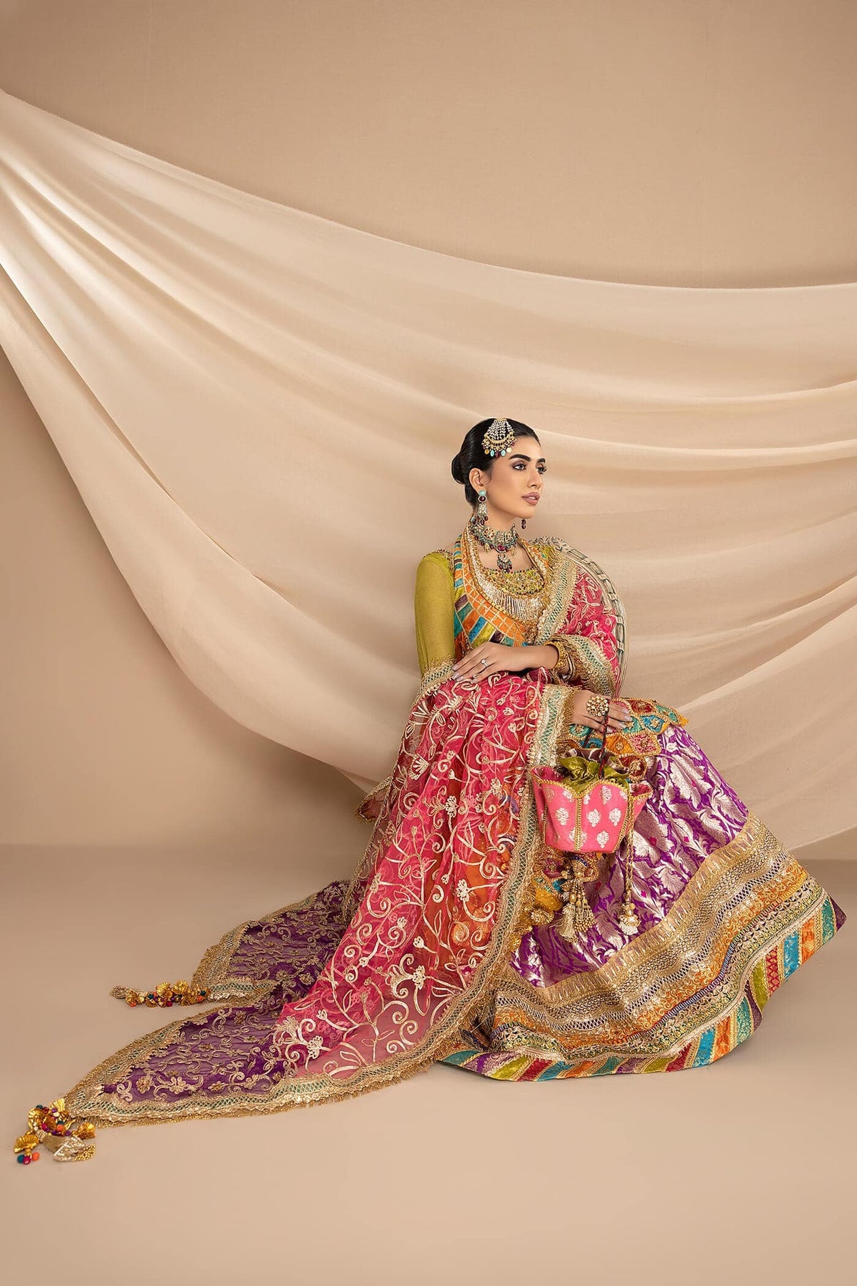 Nilofer Shahid | Shama e Mehfil | Mahjabeen - Bridal Dress - available at Maria Faisal in UK and USA.