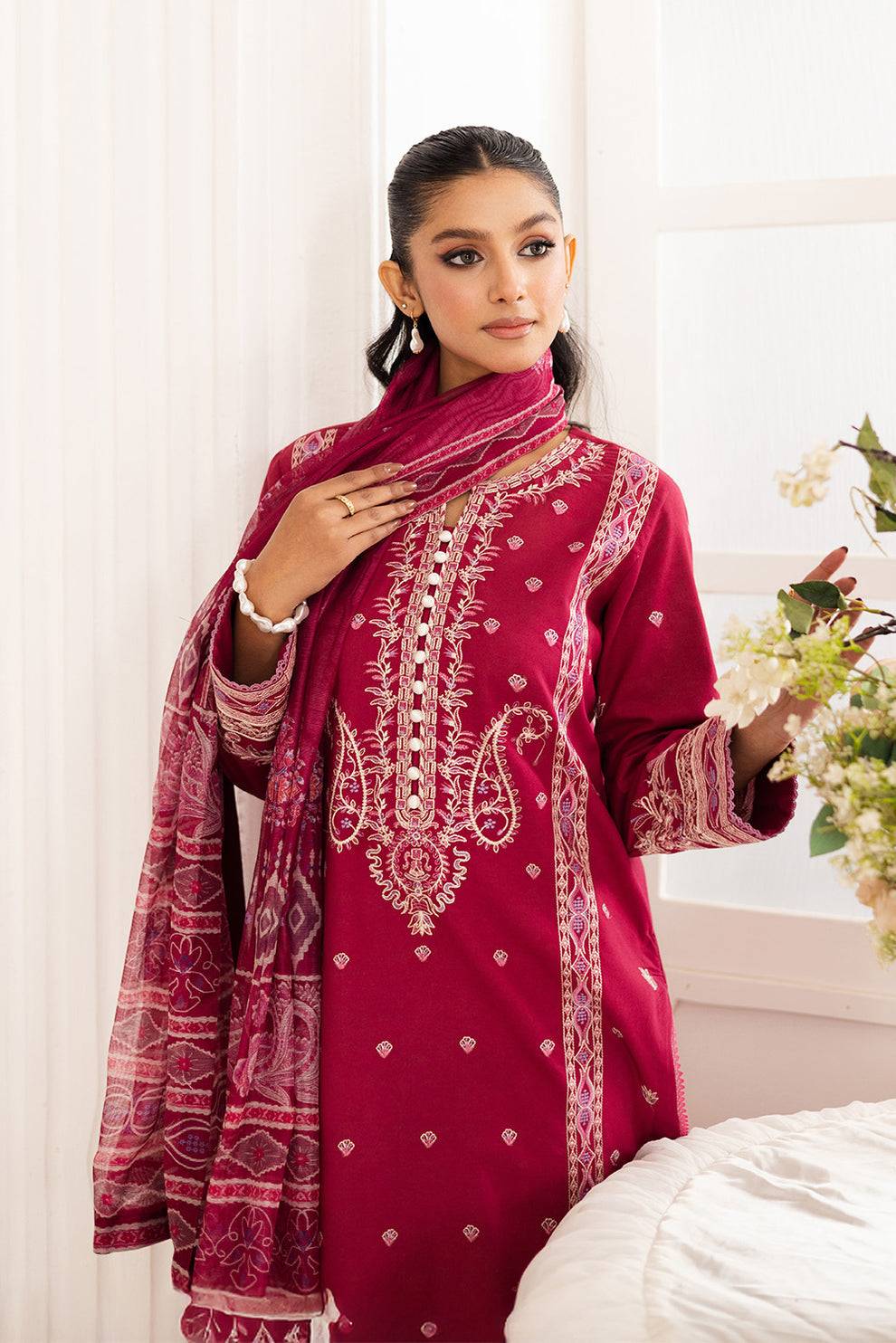 Maryum N Maria | Mira Luxury Lawn | NARGES - FS50108 by Maria Faisal - Registered Vendor of : Maryum N Maria - type : Ladies Clothes - 100% original wedding dresses