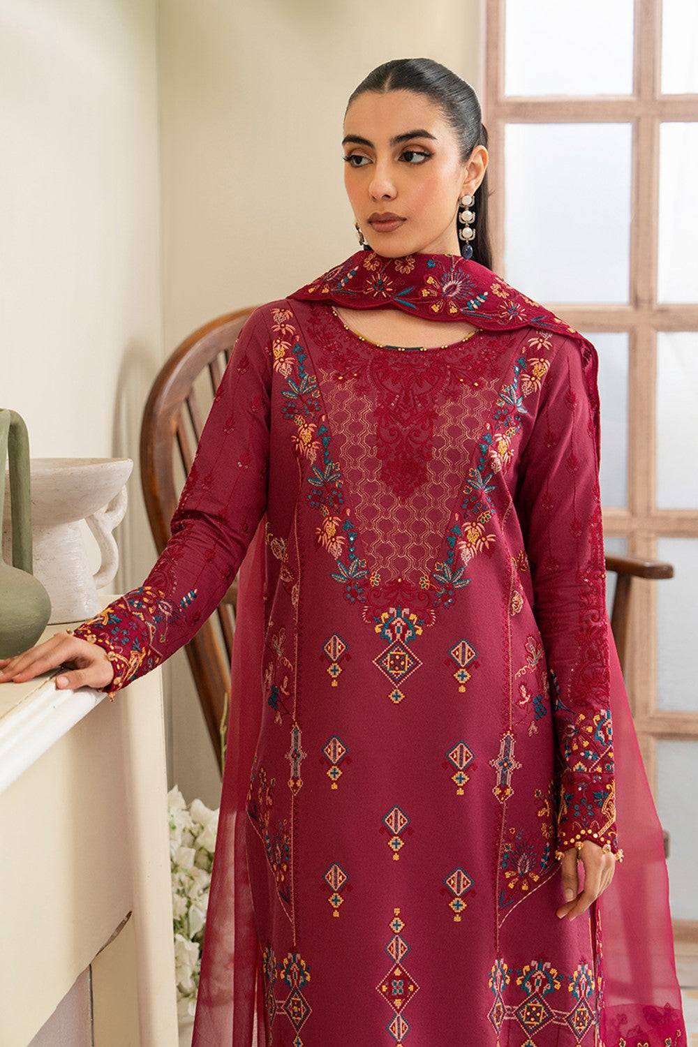 Maryum N Maria | Luxury Lawn 25 | AFINA - MS50108 by Maria Faisal - Registered Vendor of : Maryum N Maria - type : Ladies Clothes - 100% original wedding dresses