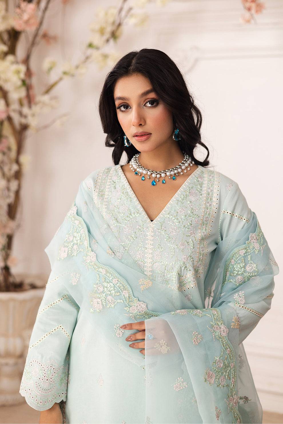 Maryum N Maria | Mira Luxury Lawn | ROBAB - FS50110 by Maria Faisal - Registered Vendor of : Maryum N Maria - type : Ladies Clothes - 100% original wedding dresses