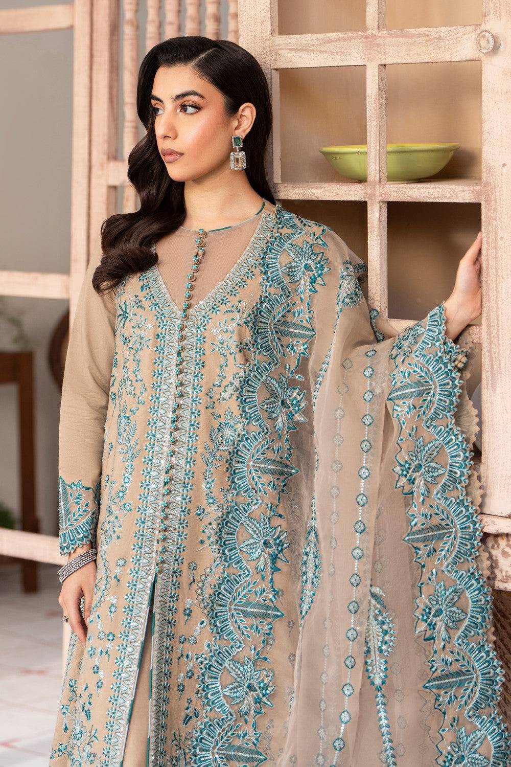 Maryum N Maria | Luxury Lawn 25 | ASHYA - MS50119 by Maria Faisal - Registered Vendor of : Maryum N Maria - type : Ladies Clothes - 100% original wedding dresses