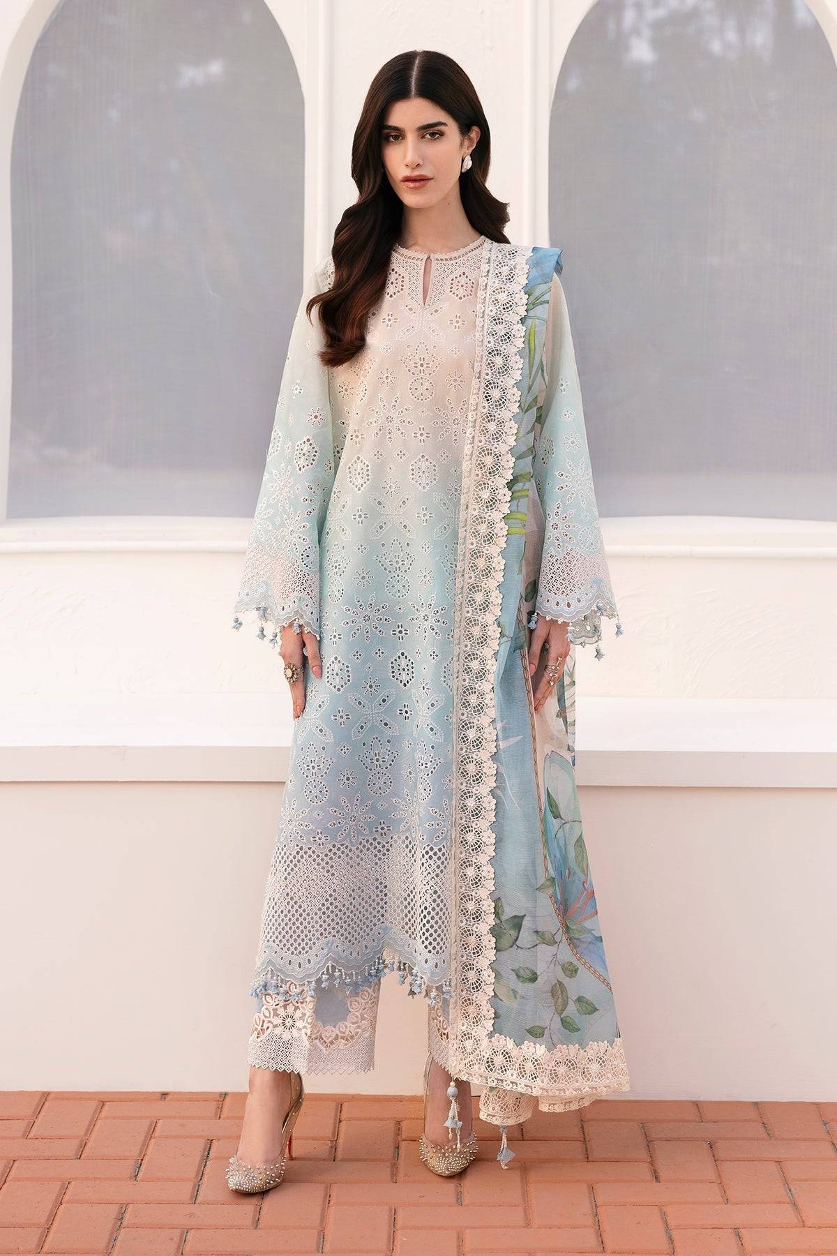 Baroque | Eid Printique | EMBROIDERED PRINTED LAWN UF-4185 by Maria Faisal - Registered Vendor of : Baroque - type : Ladies Clothes - 100% original wedding dresses