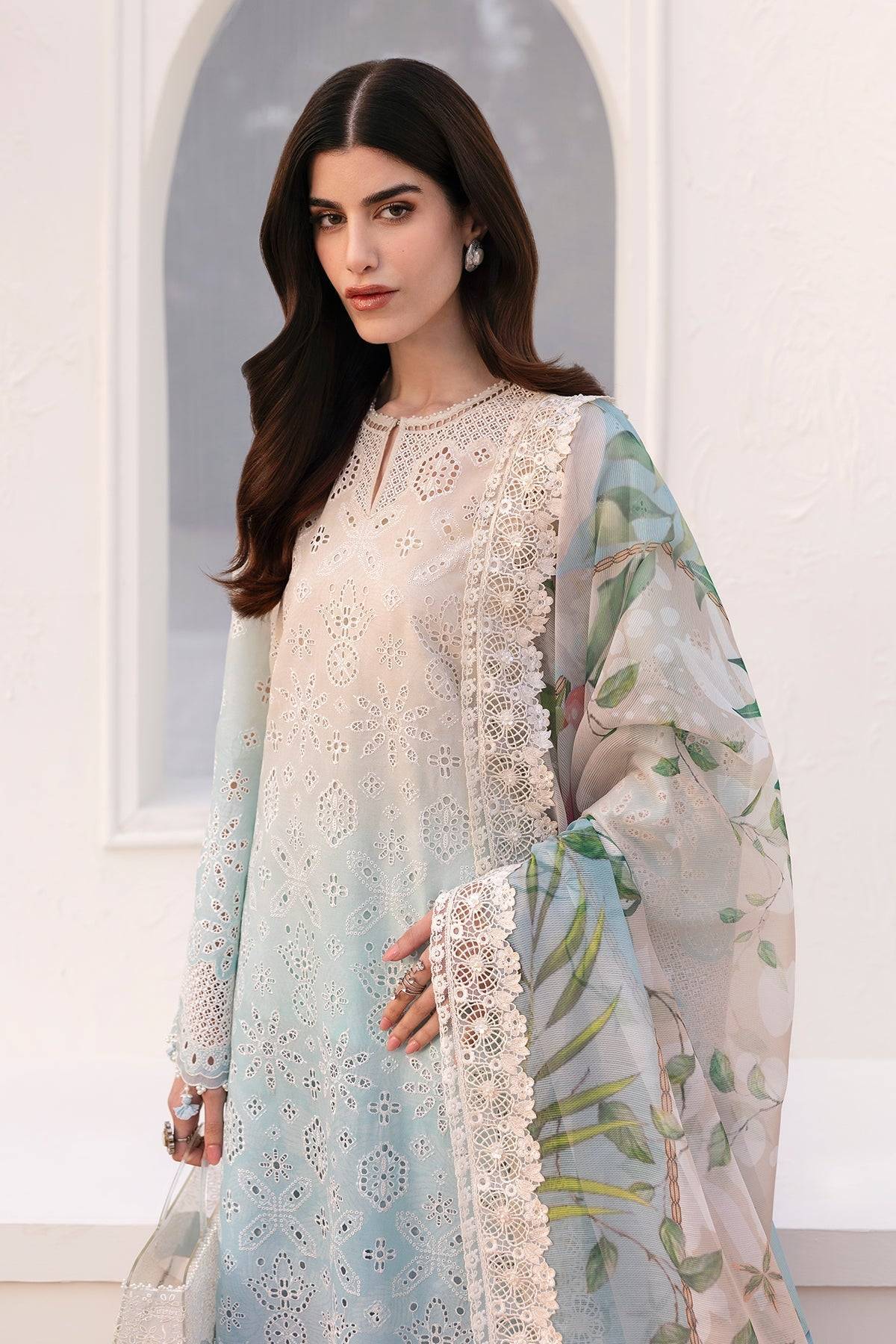 Baroque | Eid Printique | EMBROIDERED PRINTED LAWN UF-4185 by Maria Faisal - Registered Vendor of : Baroque - type : Ladies Clothes - 100% original wedding dresses