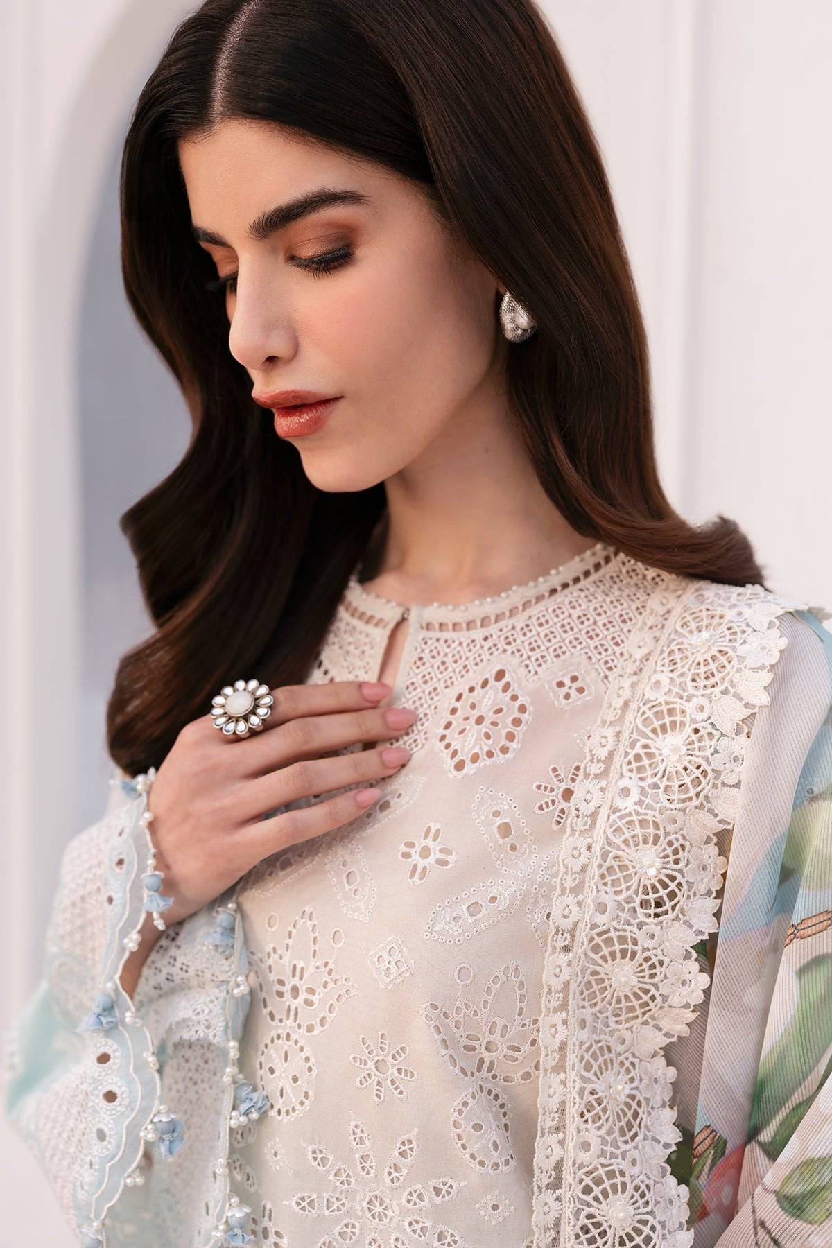 Baroque | Eid Printique | EMBROIDERED PRINTED LAWN UF-4185 by Maria Faisal - Registered Vendor of : Baroque - type : Ladies Clothes - 100% original wedding dresses