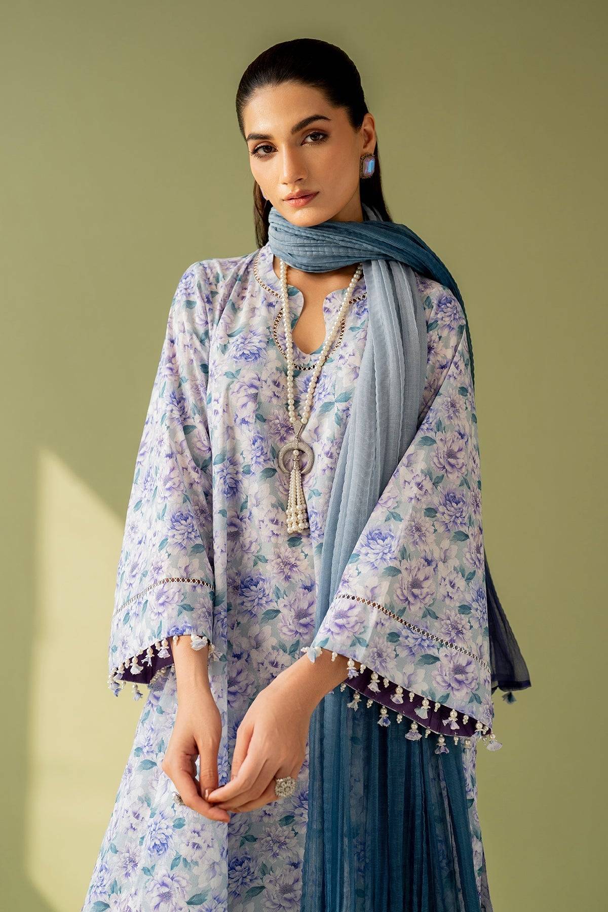 Baroque | Eid Printique | EMBROIDERED PRINTED LAWN UF-4167 by Maria Faisal - Registered Vendor of : Baroque - type : Ladies Clothes - 100% original wedding dresses