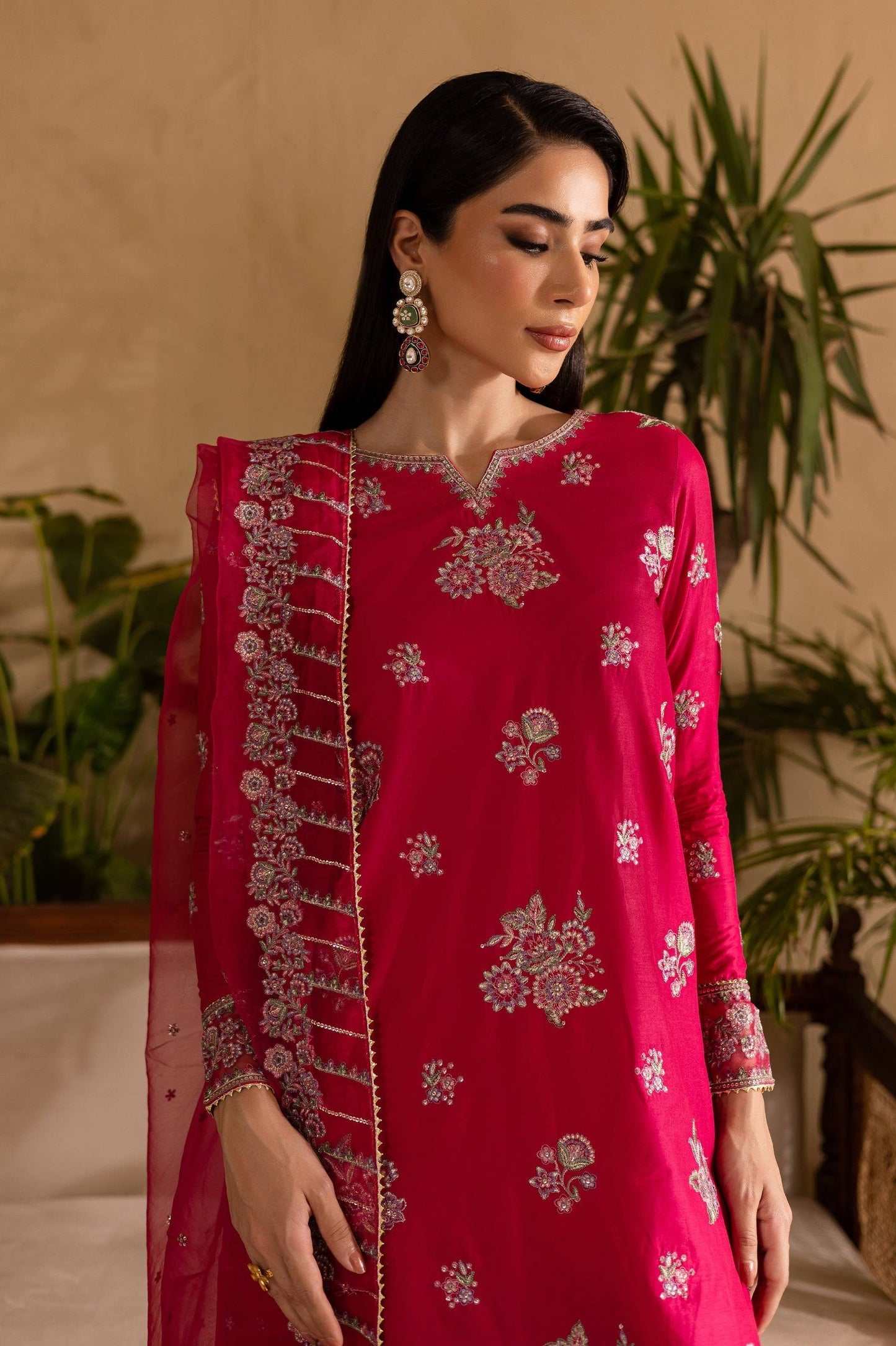 Batik | Nyra Embroidered Summer Solids | Zinnia by Maria Faisal - Registered Vendor of : Batik - type : Ladies Clothes - 100% original wedding dresses