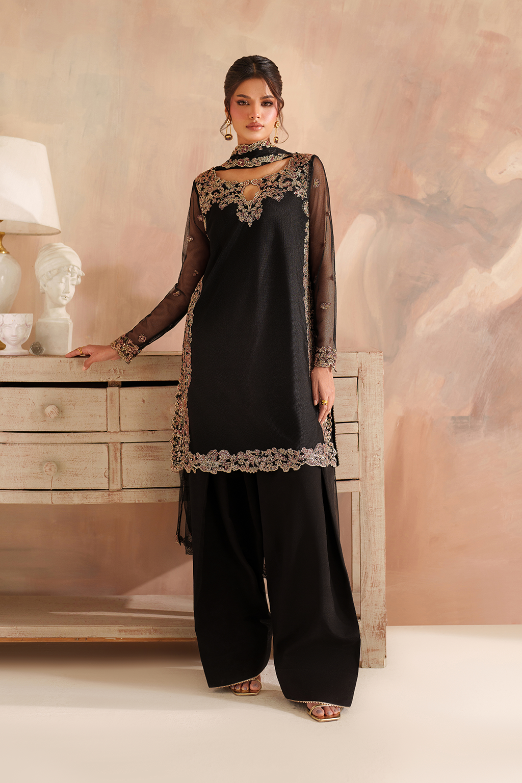 Iznik I Festive Formal I CC-77 Embroidered Net - Ladies Clothes - Maria Faisal