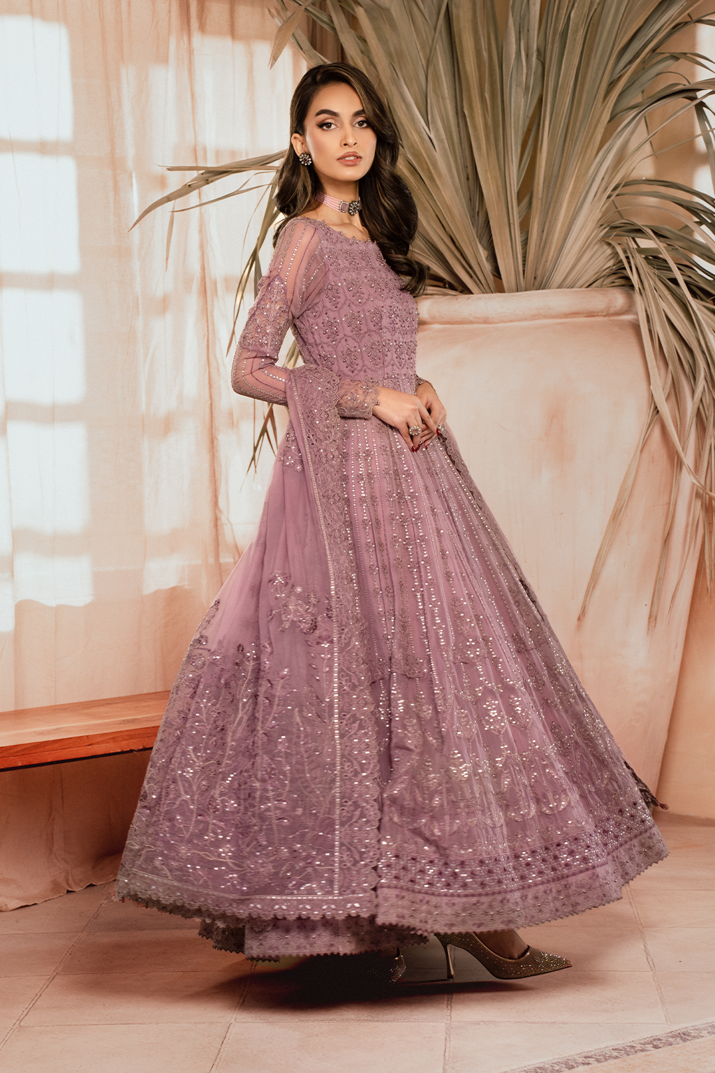 Iznik | Chiffon Kari | ICK-02 Embroidered Chiffon - Ladies Clothes - Maria Faisal