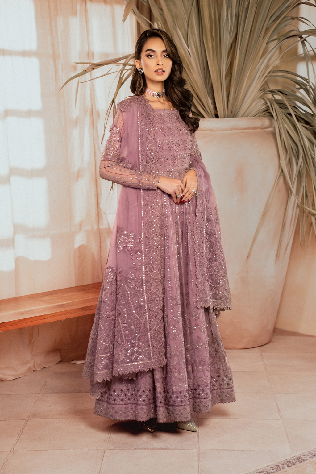 Iznik | Chiffon Kari | ICK-02 Embroidered Chiffon - Ladies Clothes - Maria Faisal