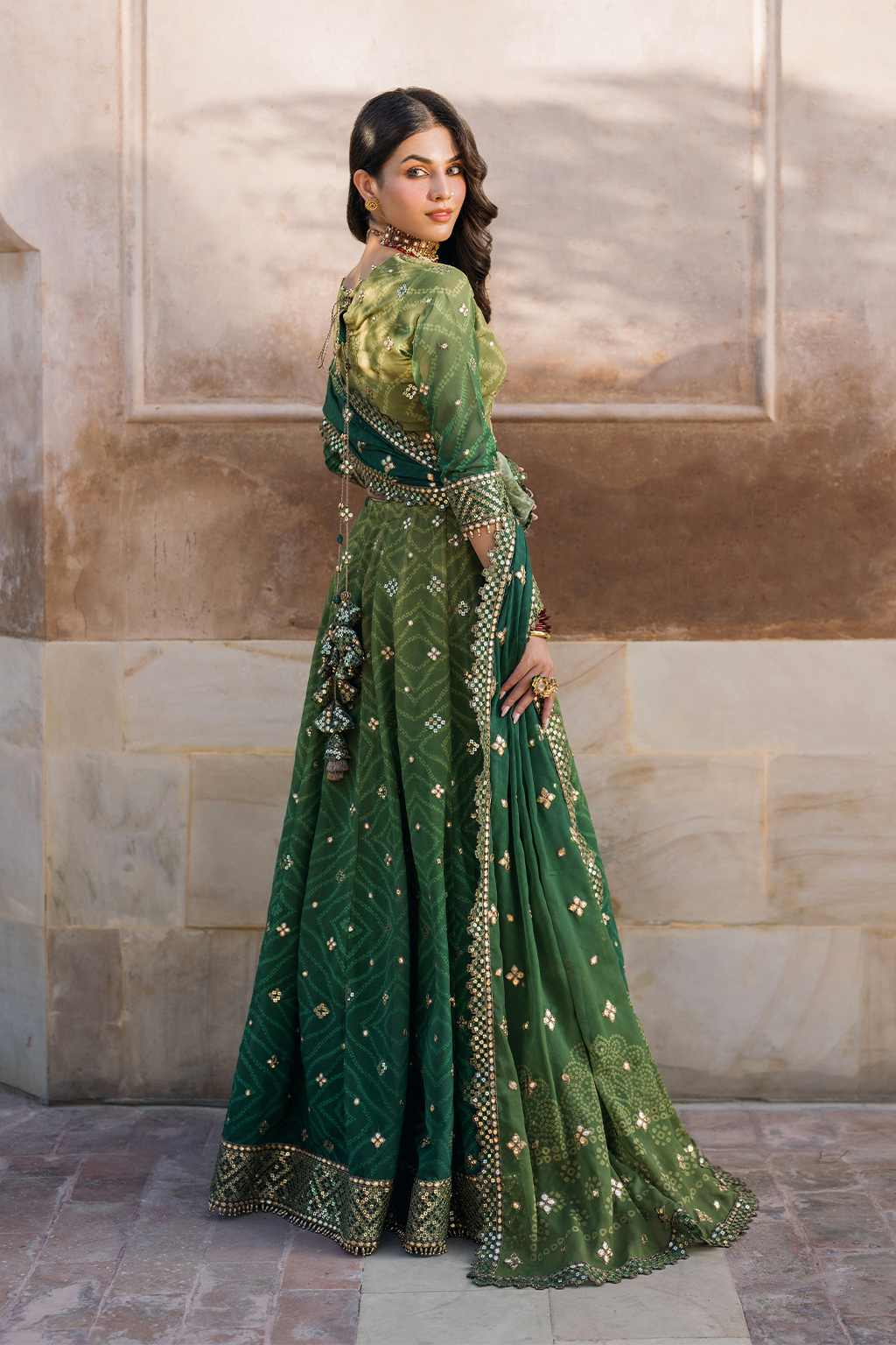Iznik | Bandhani Formals | UE-328 - Ladies Clothes