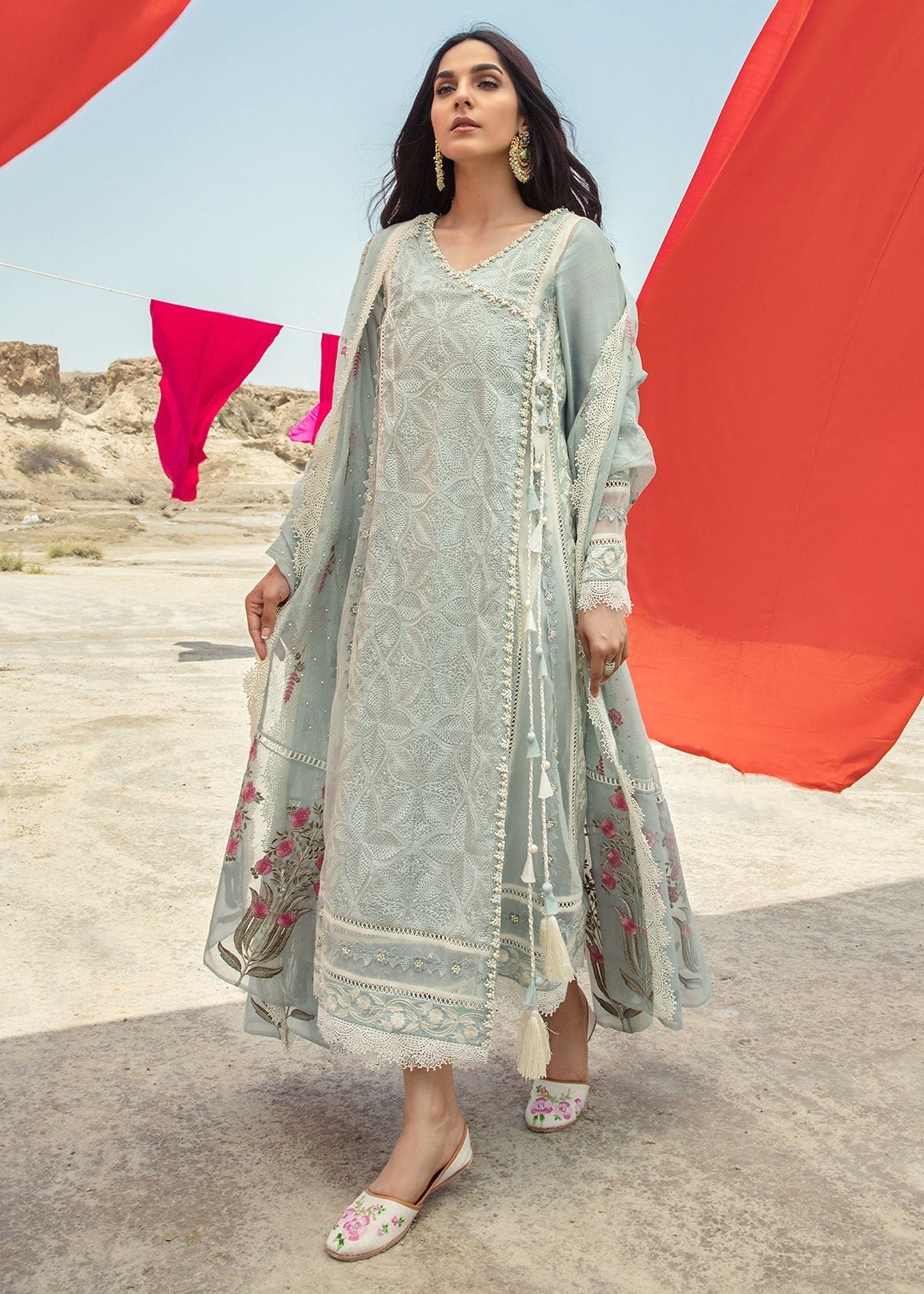 Saira Shakira | Luxury Pret | Seafoam - Ladies Clothes - Maria Faisal