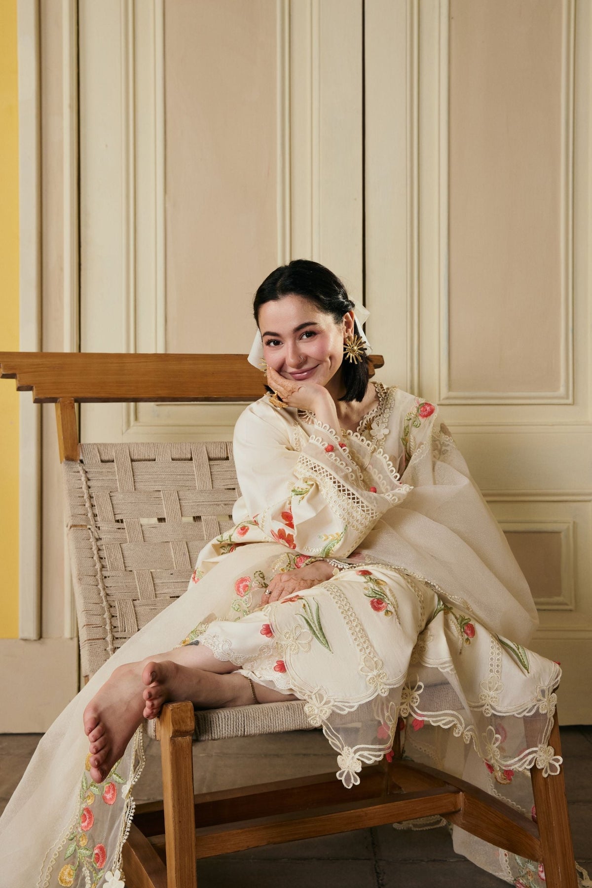 Maryam Hussain | Luxury Lawn 26 Vol 2 | Hala - Luxury Dress - available at Maria Faisal in UK and USA.