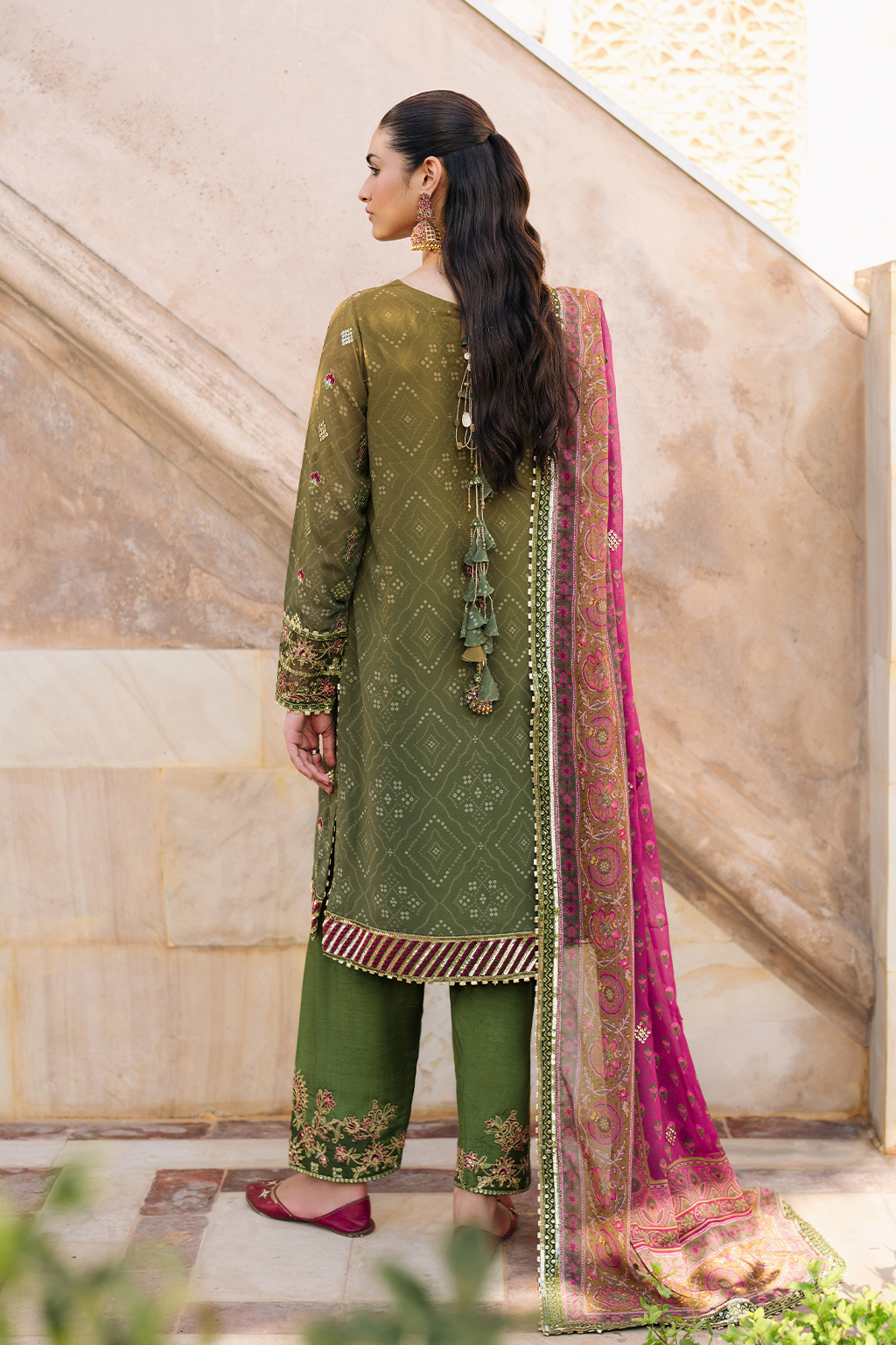 Iznik | Bandhani Formals | UE-329 - Ladies Clothes