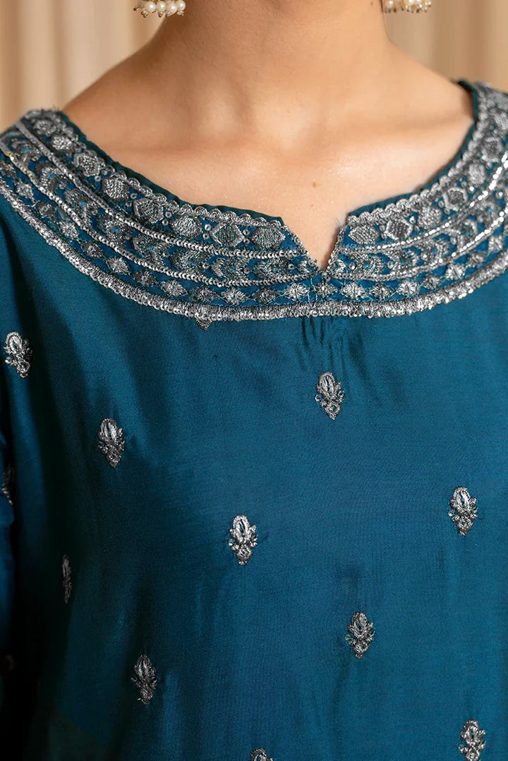 Ellena | Pret Dresses | 3-PC Stitched Embroidered Suit  815BLS - Ladies Clothes - Maria Faisal