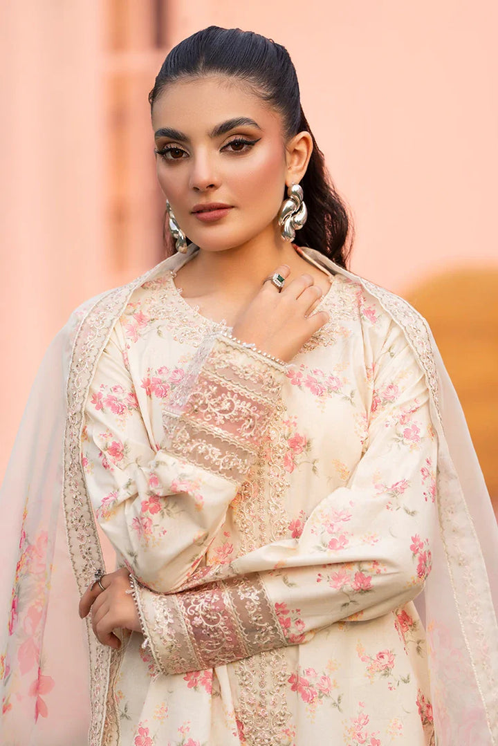 Ellena | Pret Dresses | 3-PC Stitched Embroidered Suit 901OWM - Ladies Clothes - Maria Faisal