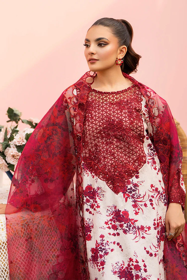Ellena | Pret Dresses | 3-PC Stitched Embroidered Suit  982OWS - Ladies Clothes - Maria Faisal