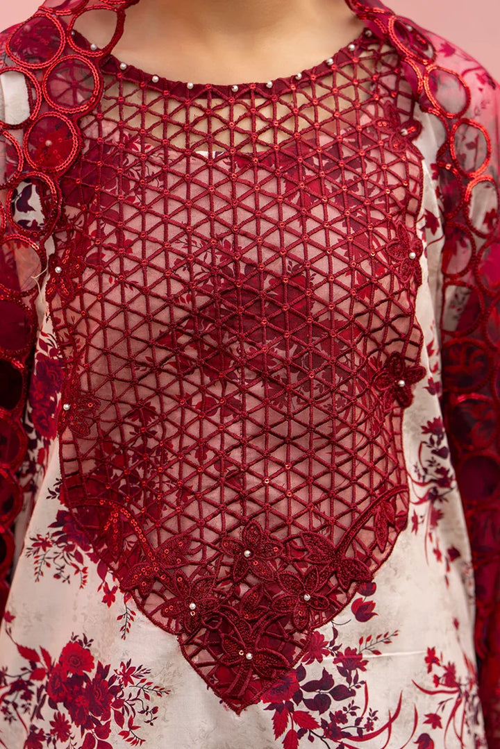 Ellena | Pret Dresses | 3-PC Stitched Embroidered Suit  982OWS - Ladies Clothes - Maria Faisal