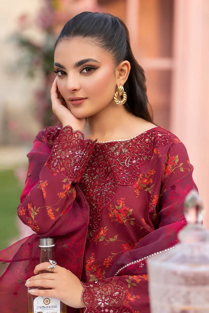 Ellena | Pret Dresses | 3-PC Stitched Embroidered Suit 994MRS - Ladies Clothes - Maria Faisal